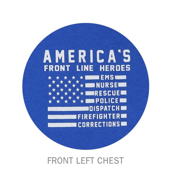 1st Responders Front Line Heroes Flag T-Shirt - Picture 2 of 2